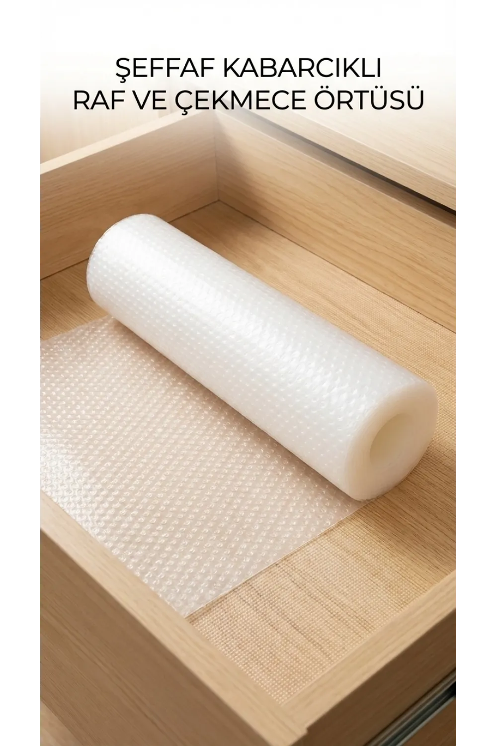 Şeffaf Pvc Raf Ve Dolap İçi Kaydırmaz Koruyucu Örtü 45x300 Cm