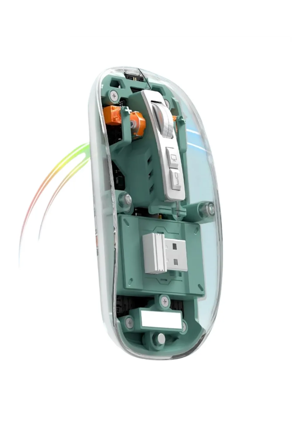 Şeffaf Tasarımlı Bluetooth Kablosuz Mouse Pilli Kullanım