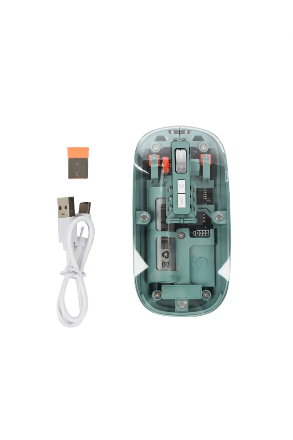 Şeffaf Tasarımlı Bluetooth Kablosuz Mouse Pilli Kullanım Yeni Nesil