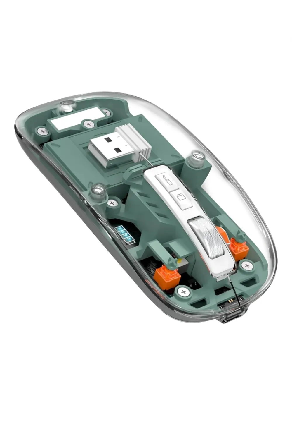 Şeffaf Tasarımlı Bluetooth Kablosuz Mouse Pilli Kullanım Yeni Nesil