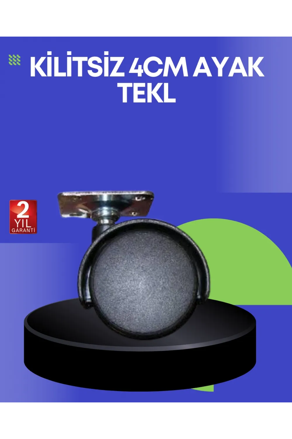 Sehpa Ve Ekipmanlar İçin 4 Cm Kilitsiz Ayak Tekli