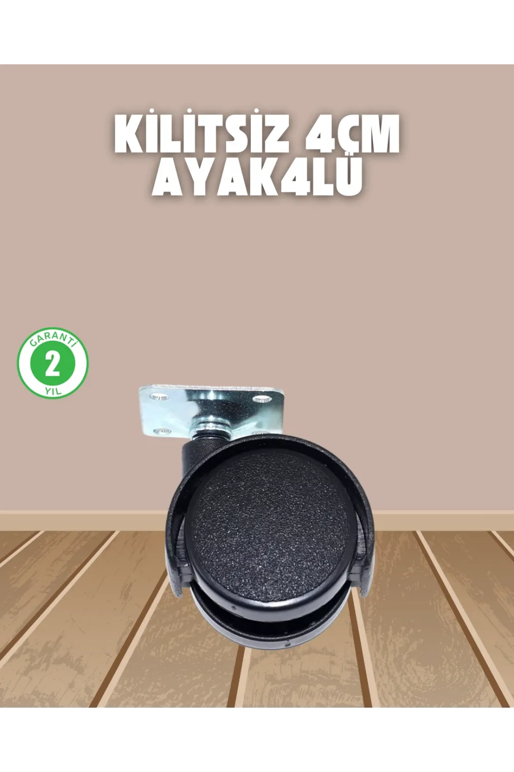 Sehpa Ve Ekipmanlar İçin Kilitsiz 4 Cm Ayak 4’lü