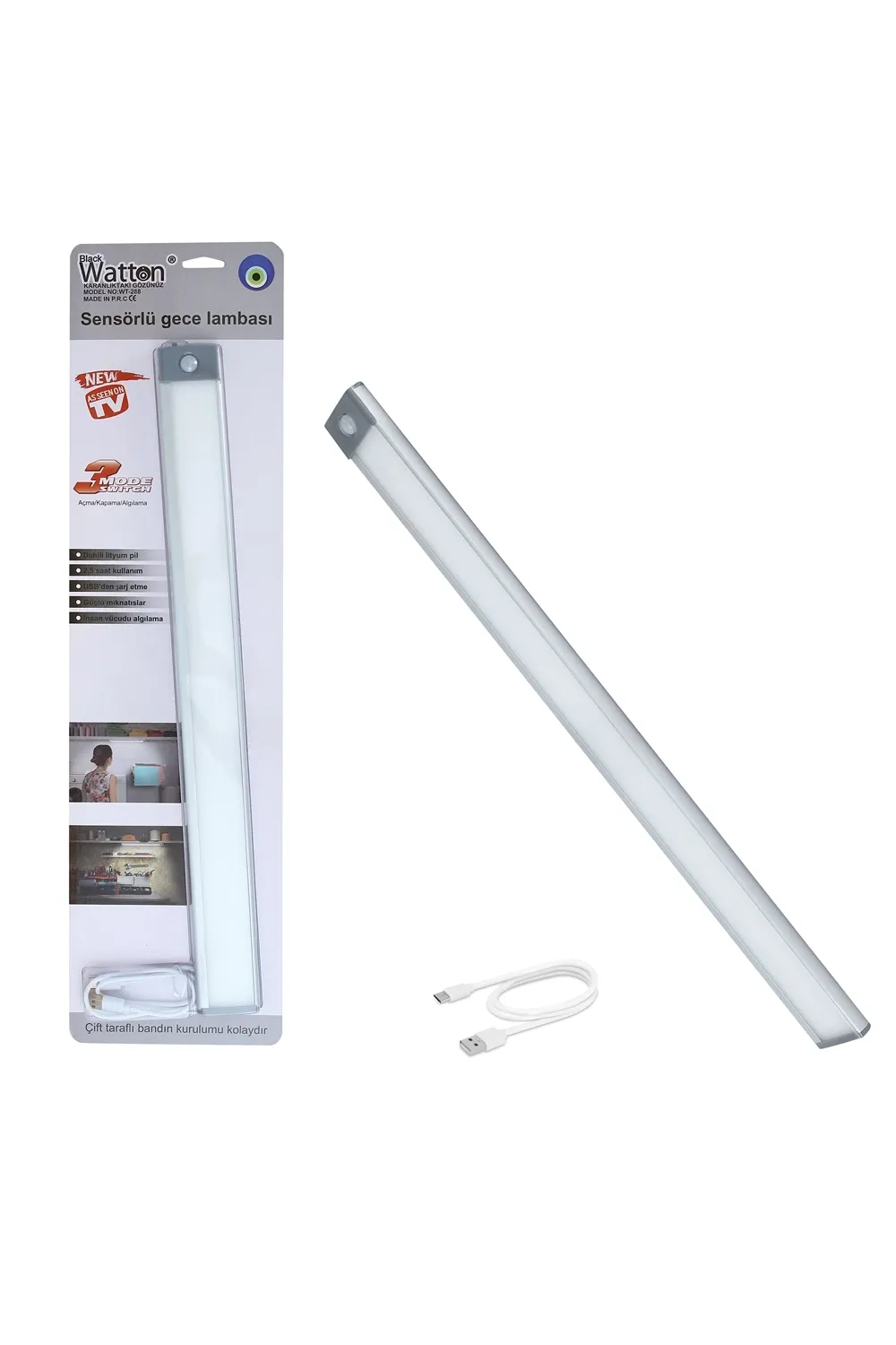 Sensörlü Şarjlı Dolap Lambası Wt-288