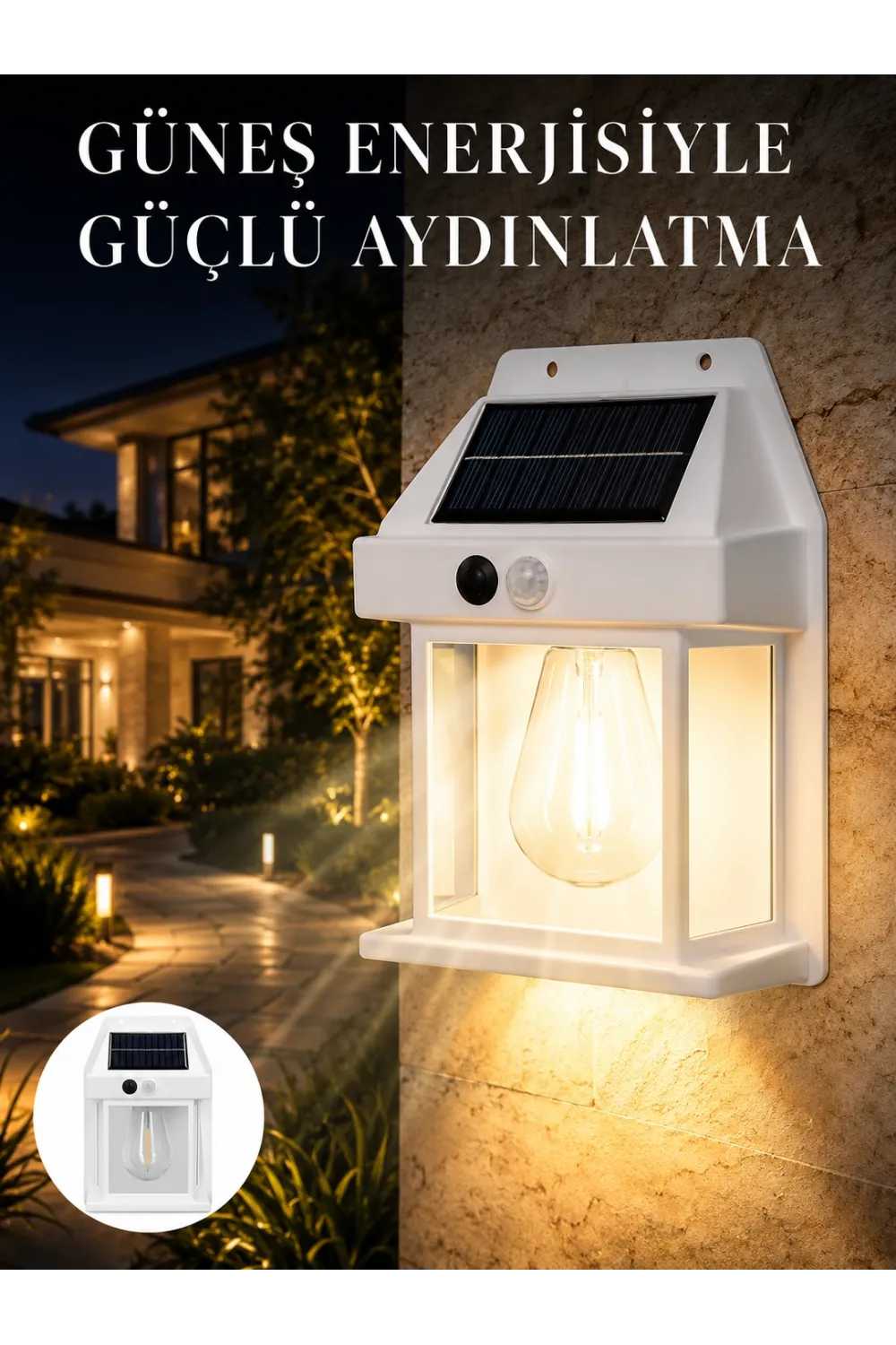 Sensörlü Solar Led Dış Duvar Aydınlatma Yeni Nesil