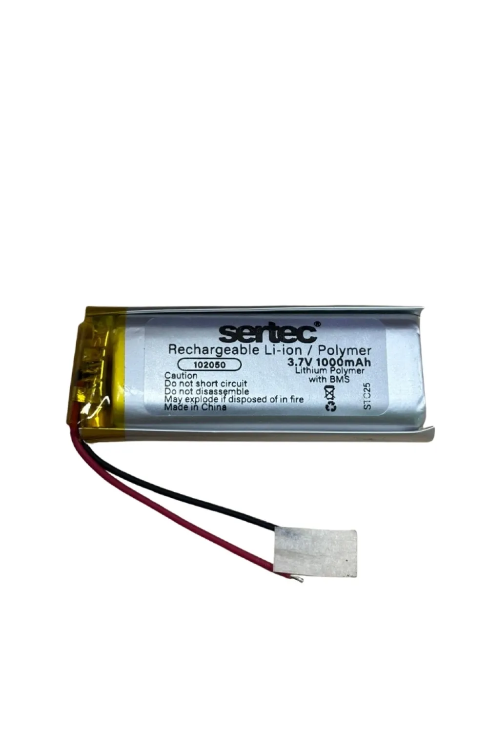 Sertec 102050 3.7v 1000mah Li-polymer Pil (devreli/1.5a)