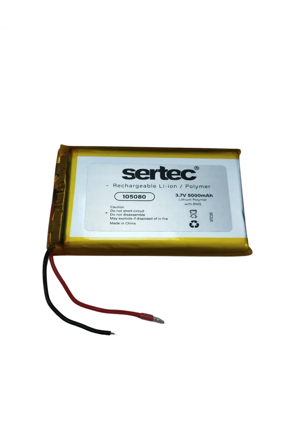 Sertec 105080 3.7v 5000 Mah Li-polymer Pil (devreli/1.5a)