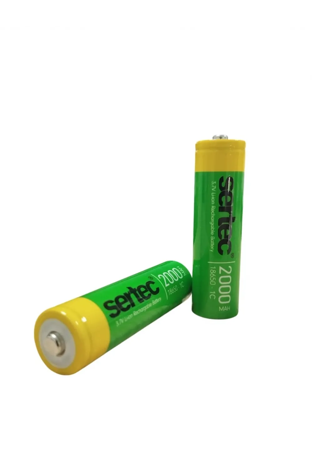 Sertec 18650 3.7v 2000 Mah 1c Li-ion Şarjlı Pil Başlı