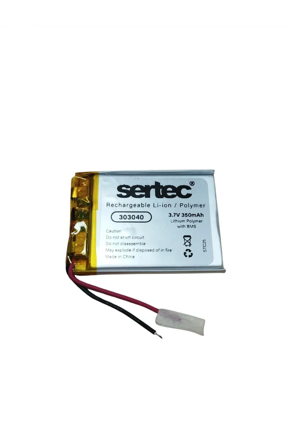 Sertec 303040 3.7v 350 Mah Li-polymer Pil (devreli/1.5a)