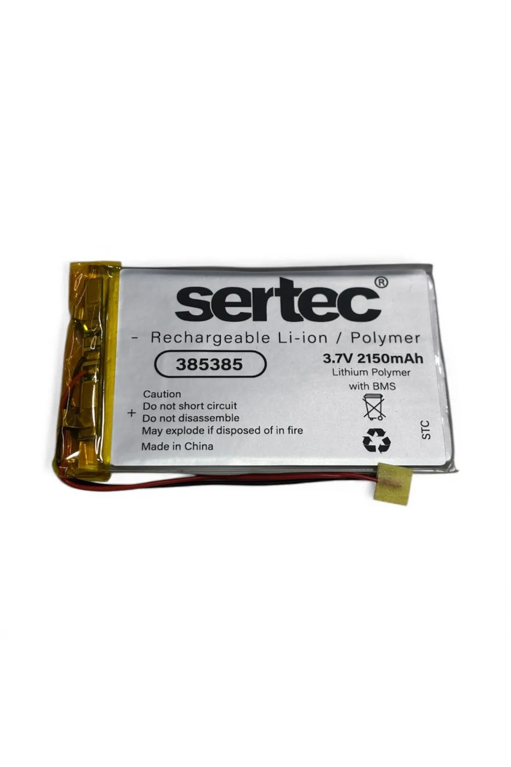 Sertec 385385 3.7v 2150 Mah Li-polymer Pil (devreli/1.5a)