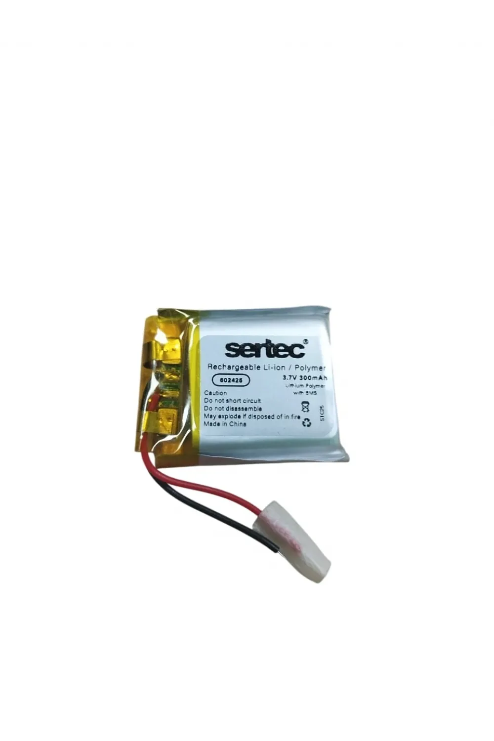 Sertec 602425 3.7v 300mah Li-polymer Pil (devreli/1.5a)