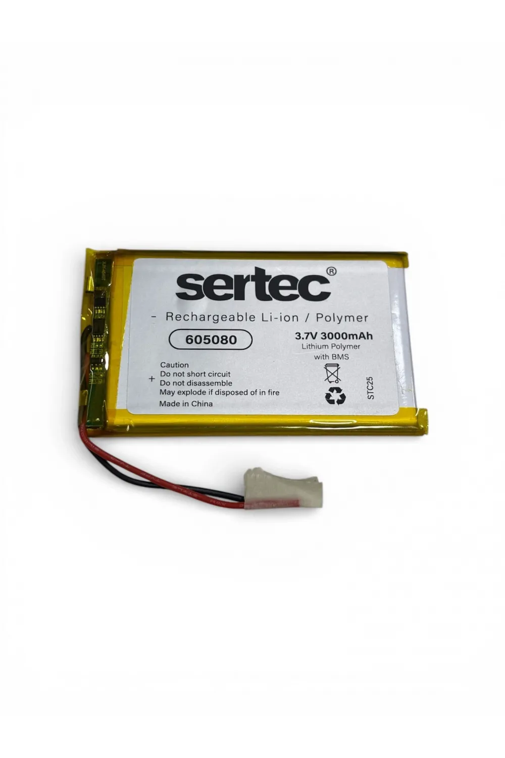 Sertec 605080 3.7v 3000 Mah Li-polymer Pil (devreli/1.5a)