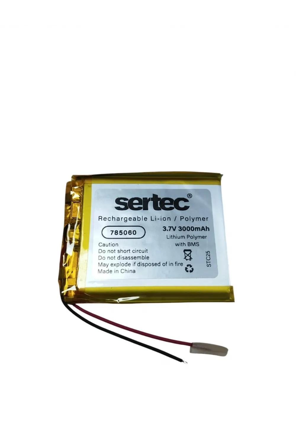 Sertec 785060 3.7v 3000mah Li-polymer Pil (devreli/1.5a)