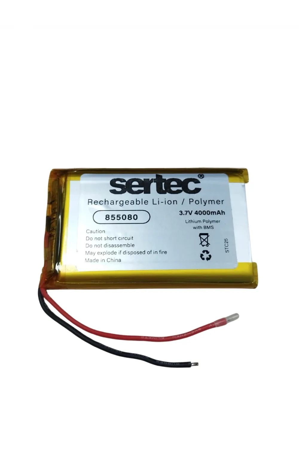 Sertec 855080 3.7v 4000mah Li-polymer Pil (devreli/1.5a)