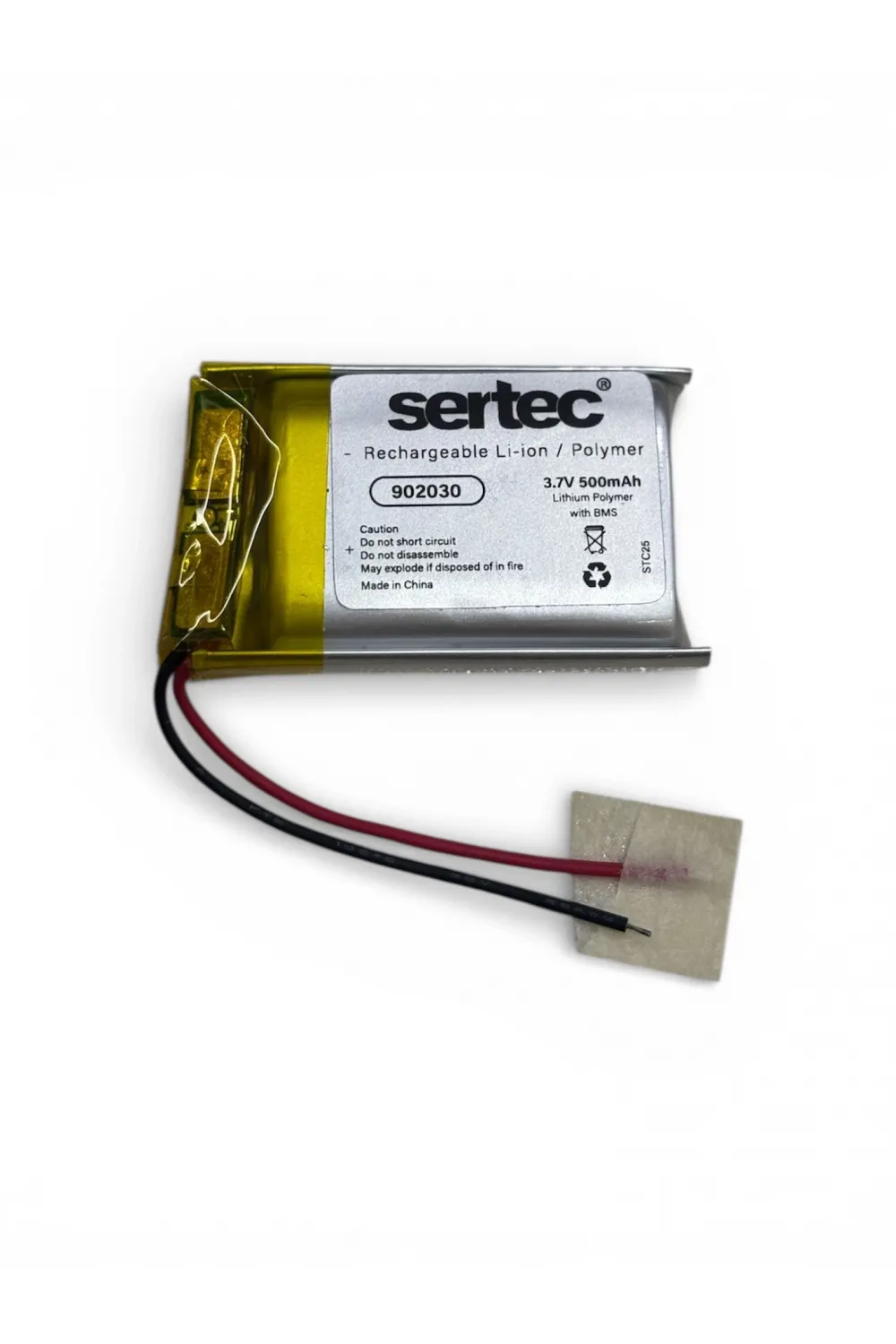 Sertec 902030 3.7v 500 Mah Li-polymer Pil (devreli/1.5a)