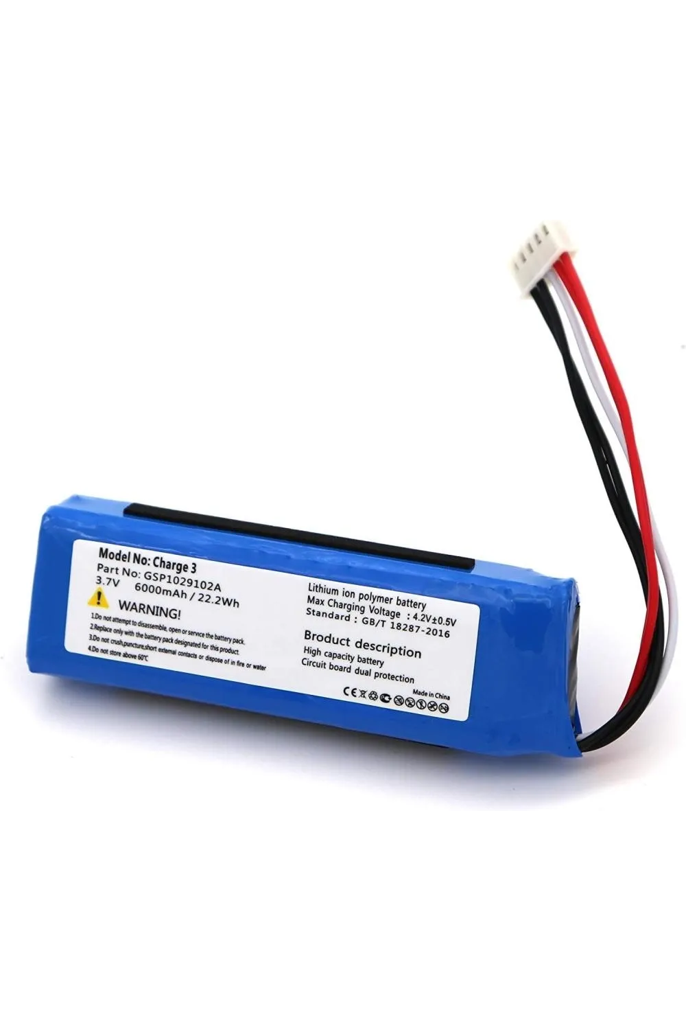 Sertec Jbl Charge 3 Uyumlu 3.7v 6000 Mah Soketli Batarya
