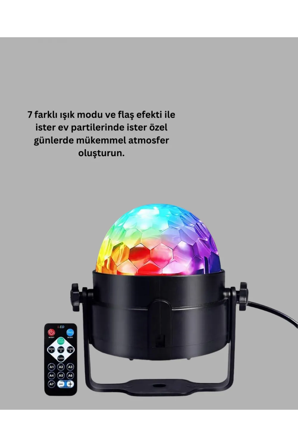 Ses Duyarlı Mini Disko Küre Lamba