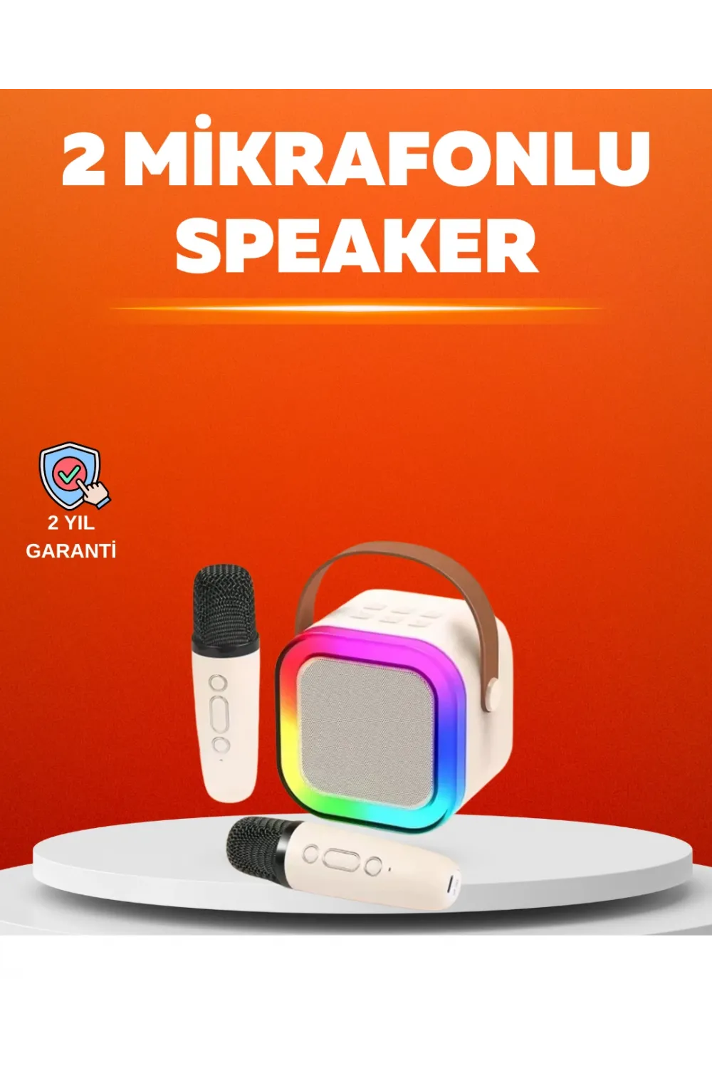 Ses Efektli Mikrofonlu Kablosuz Karaoke Sistemi