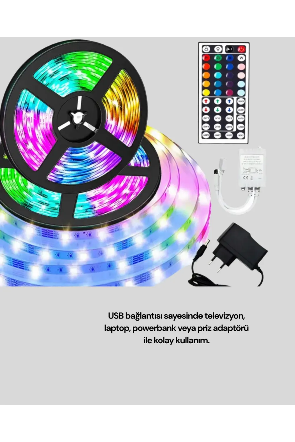 Sese Duyarlı 10m Smart Şerit Led Ios Android Kontrollü Rgb Işık