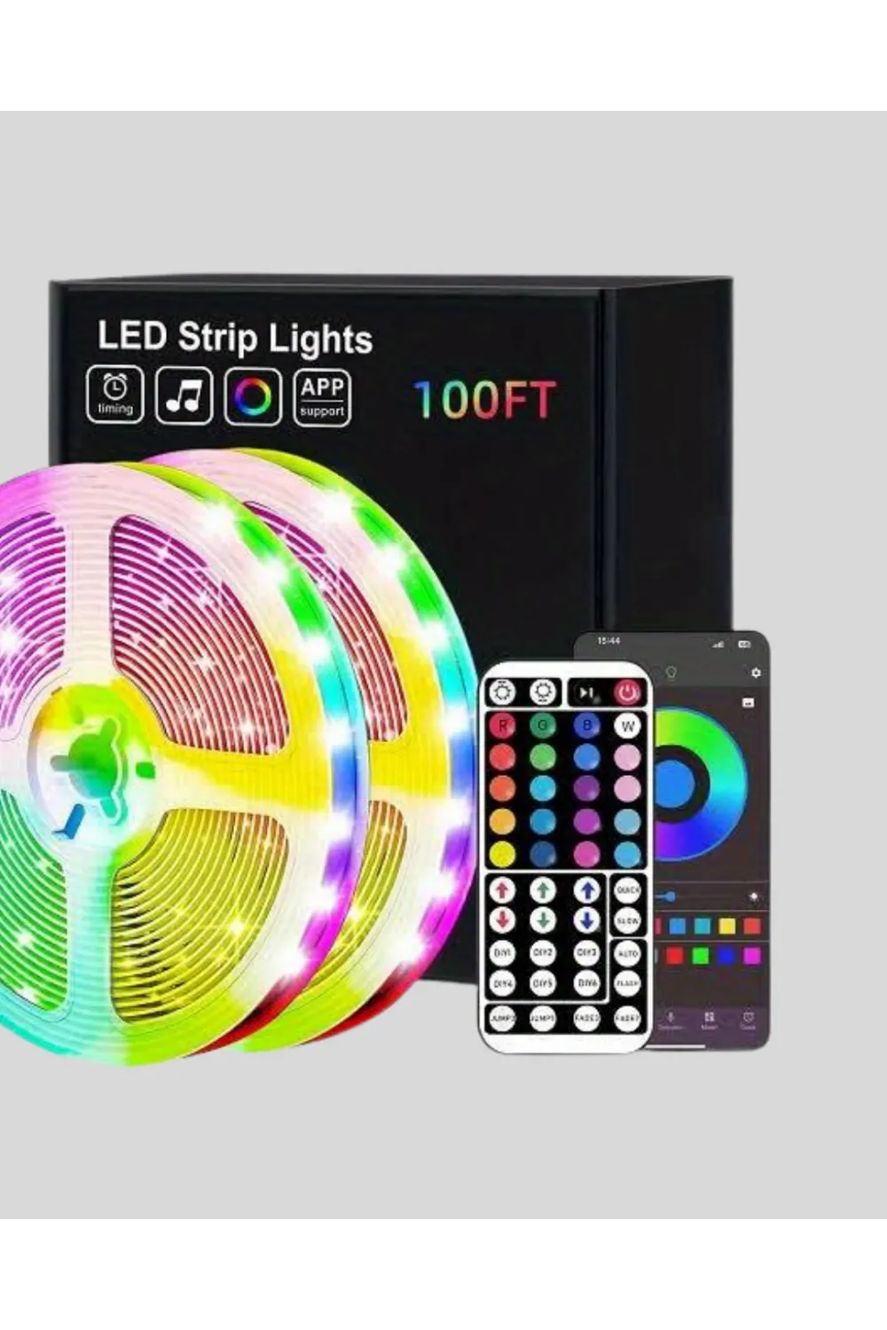 Sese Duyarlı 10m Smart Şerit Led Ios Android Kontrollü Rgb Işık