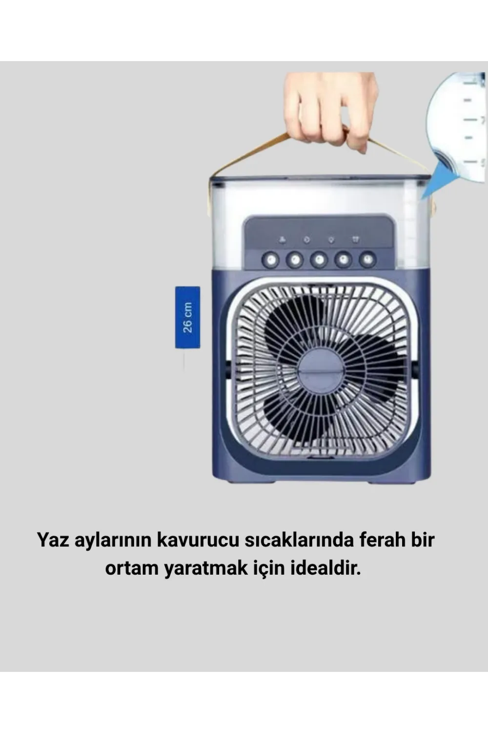 Sessiz Çalışan Turbo Fan Güçlü Hava Akışlı Masa Üstü Vantilatör