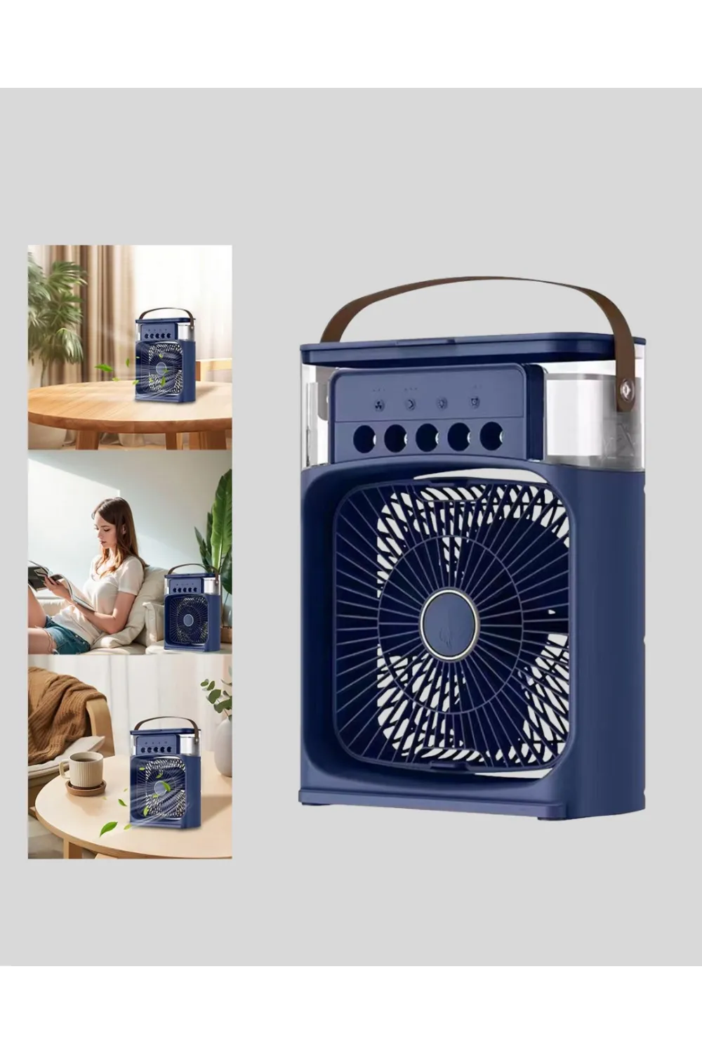 Sessiz Çalışan Turbo Fan Güçlü Hava Akışlı Masa Üstü Vantilatör
