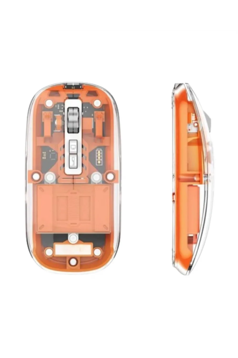 Sessiz Tıklamalı Şeffaf Mouse Bluetooth Ve Usb Uyumlu