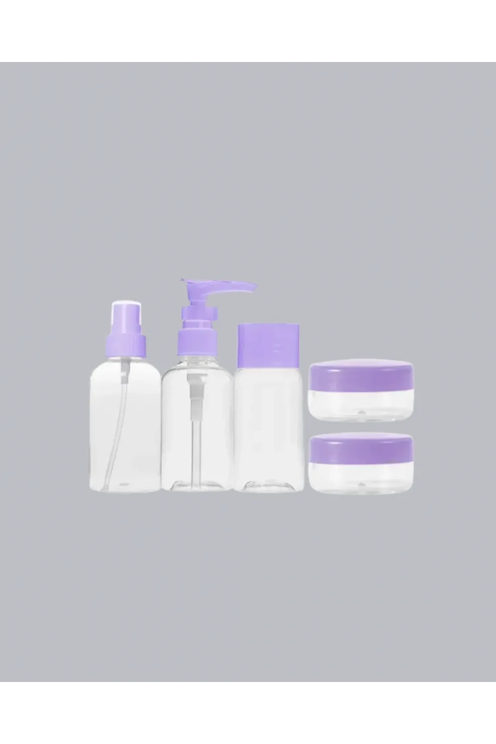 Seyahat Banyo Seti 5 Parça Şeffaf Taşıma Çantalı 30 Ml