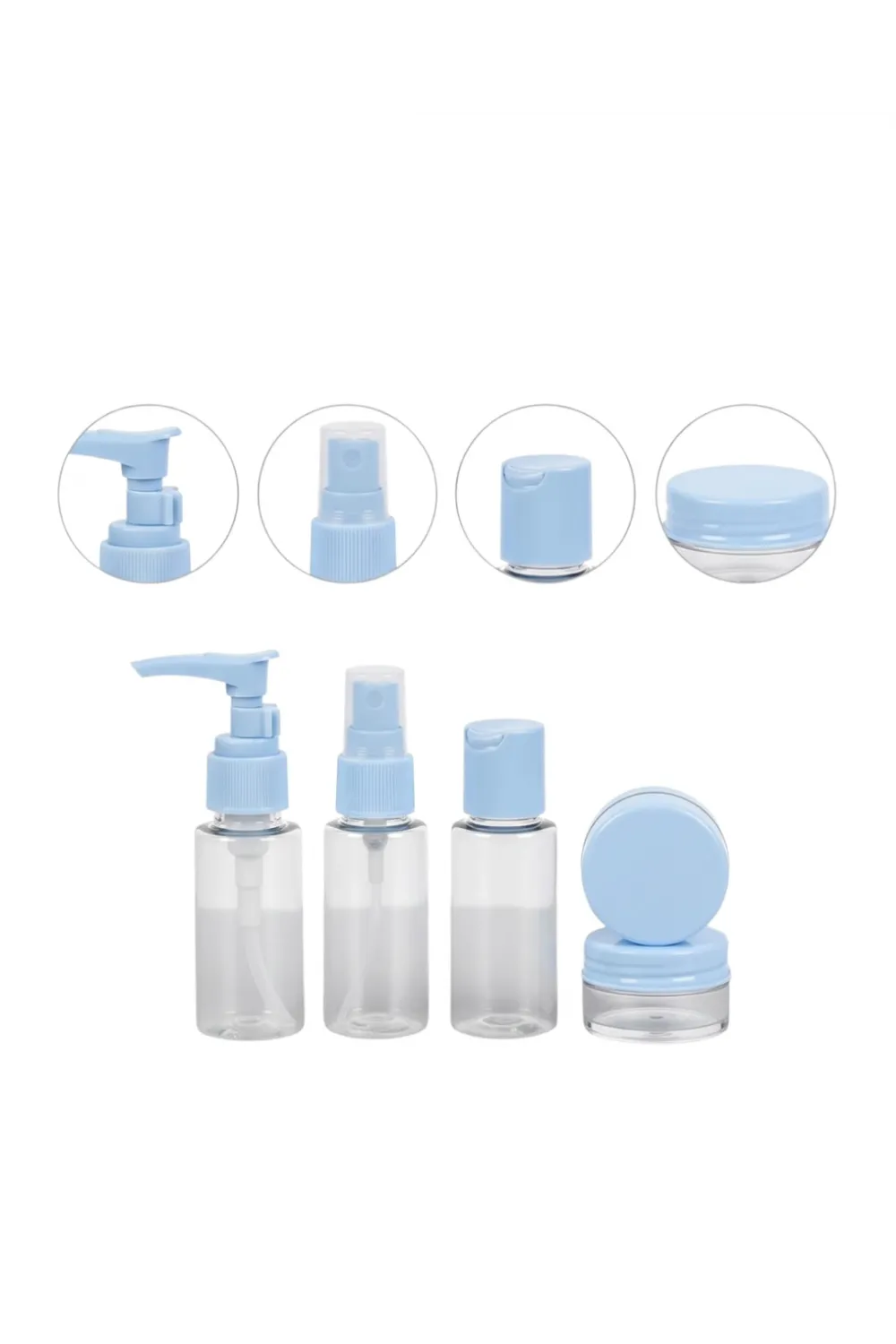 Seyahat İçin 5’li Şeffaf Dolum Şişesi Seti 30 Ml