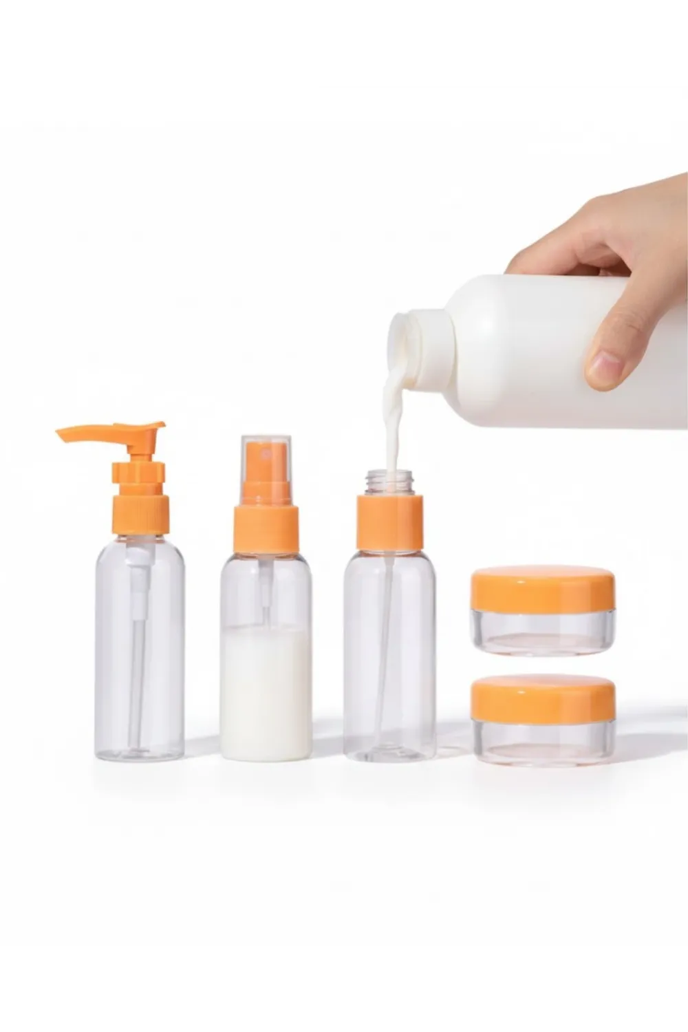 Seyahat İçin 5’li Şeffaf Kozmetik Kap Seti 30 Ml