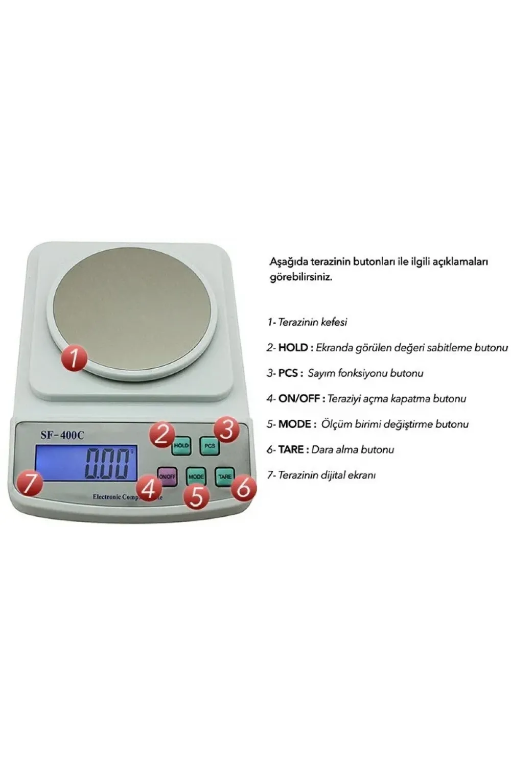 Sf 400c Plus Dijital Terazi 600gr / 0.01gr