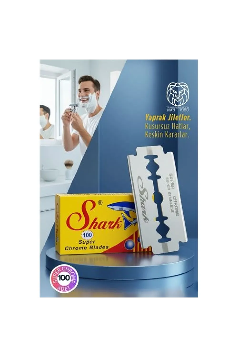 Shark Super Chrome 100’lüPremium Paket - Profesyonel Jilet