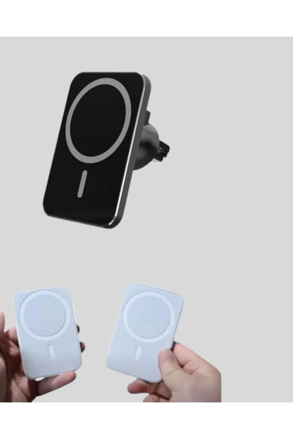 Şık Tasarımlı Magsafe Araç Telefon Tutucu Type-c Girişli