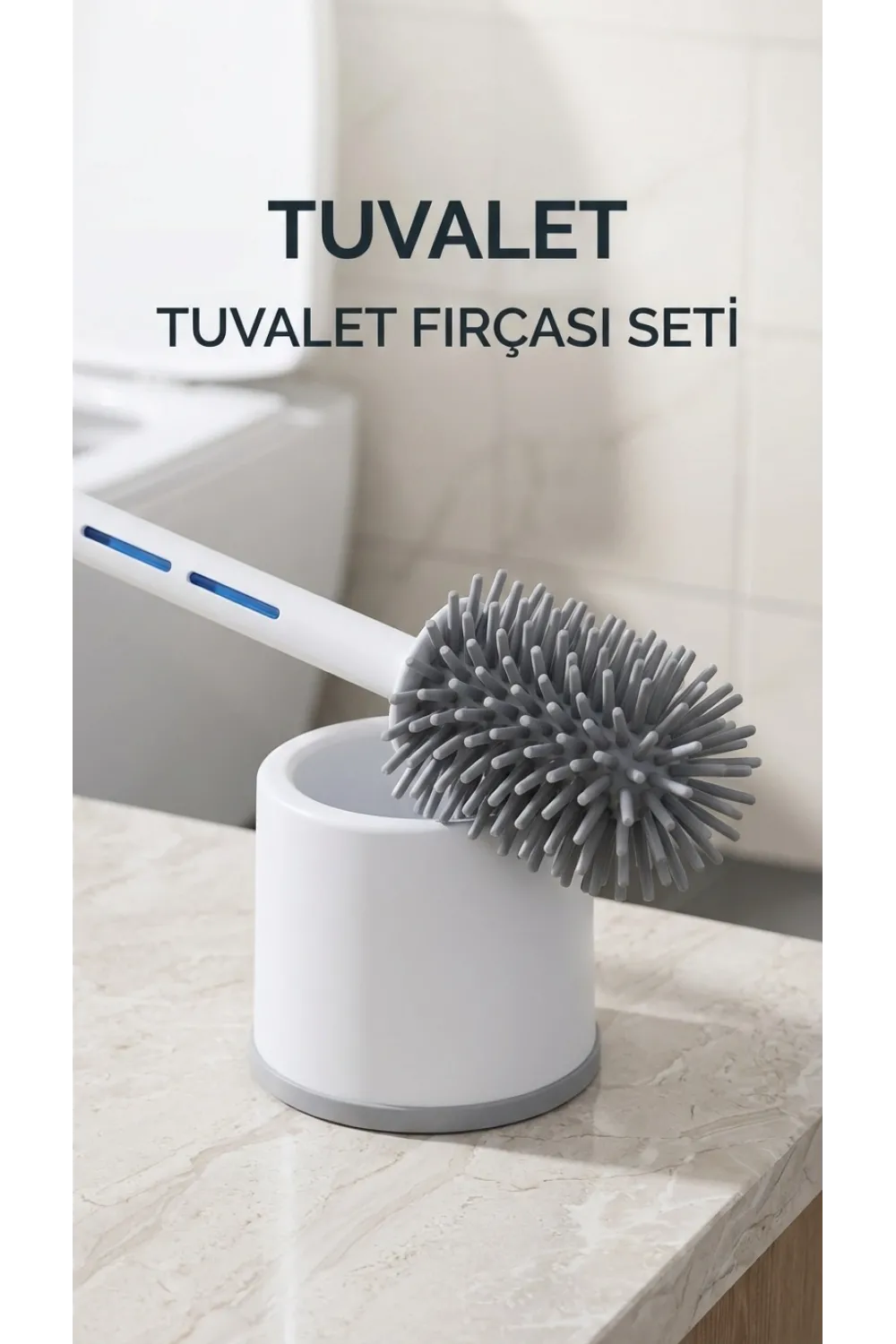 Silikon Deterjan Hazneli Esnek Tuvalet Fırçası Banyo Temizlik Ürünü