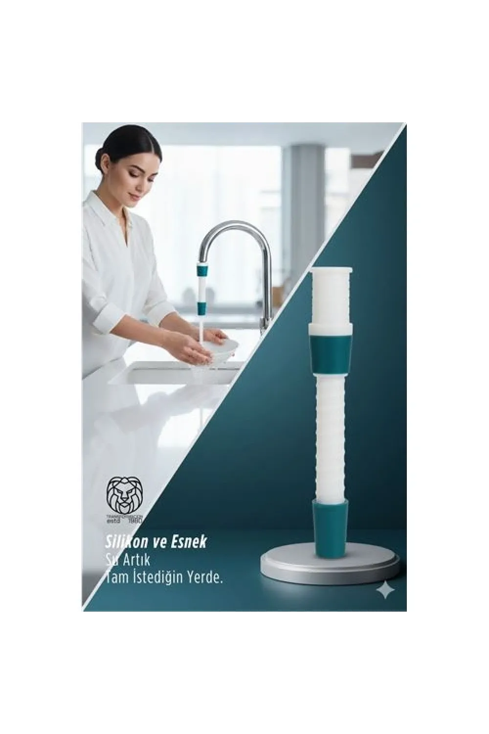 Silikon Esnek Musluk Uzatıcı – 14.5 cm Lavabo ve Mutfak Batarya Başlığı
