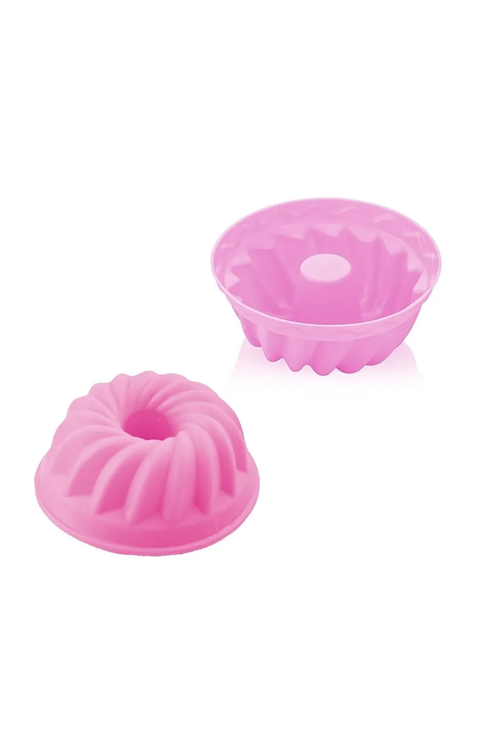Silikon Göbekli Muffin Cupcake Kalıbı - Sürekli Kullanım Muffin Kek Kalıbı 6 Adet