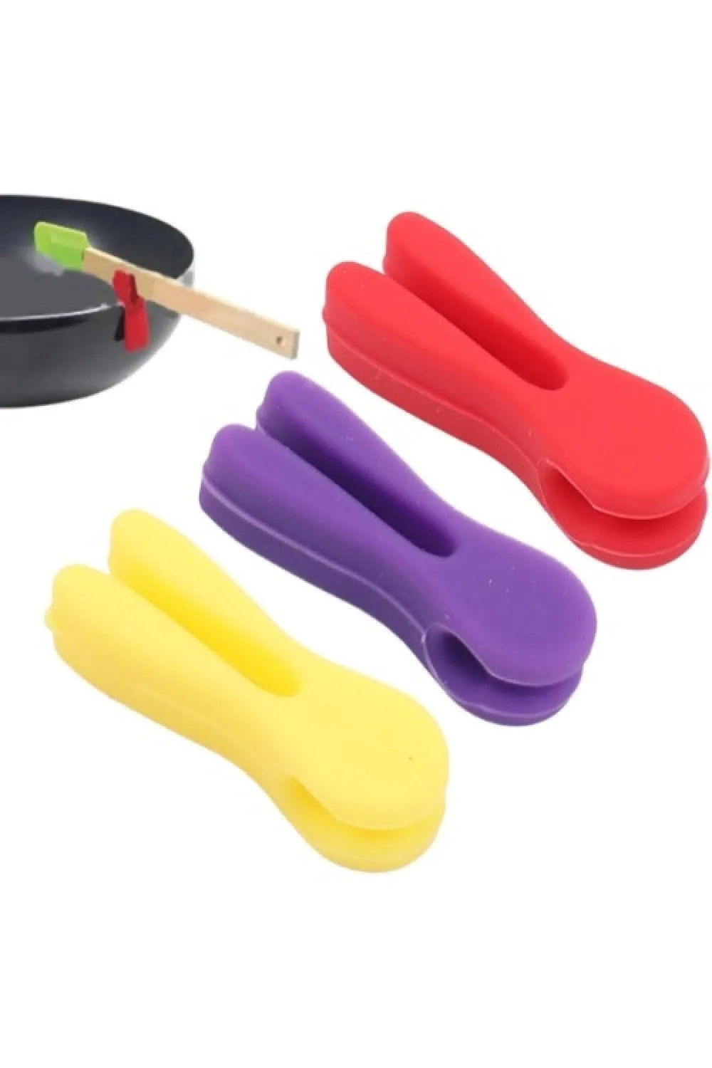 Silikon Tava Kaşık Tutacağı 3lü Paket
