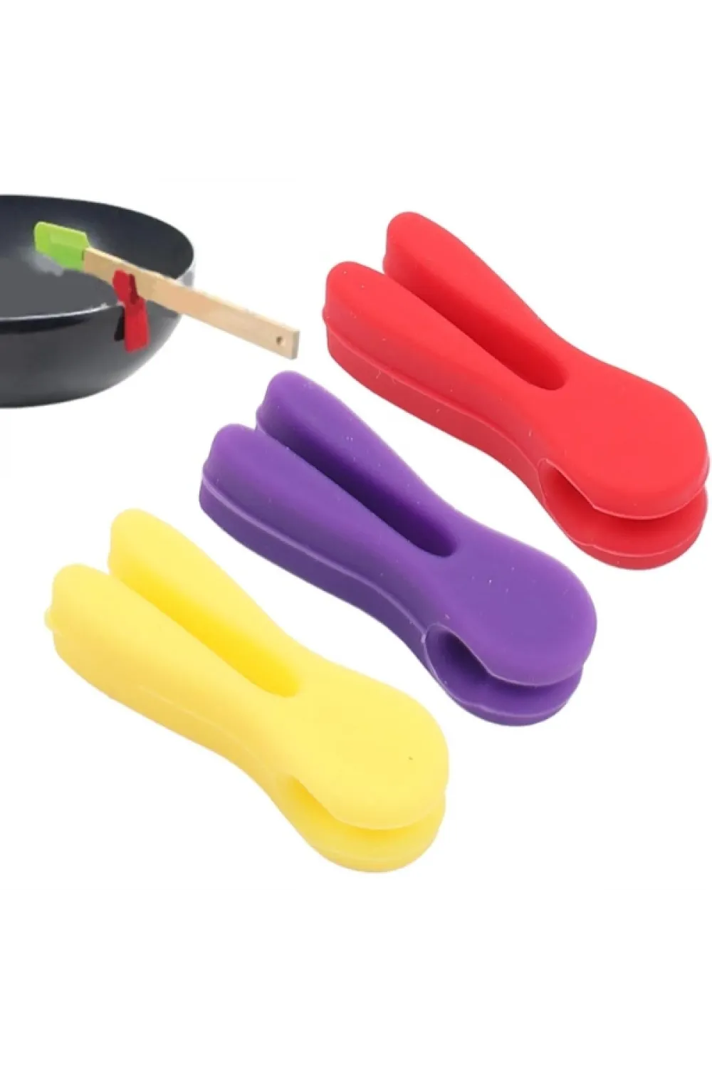 Silikon Tava Kaşık Tutacağı 3lü Paket