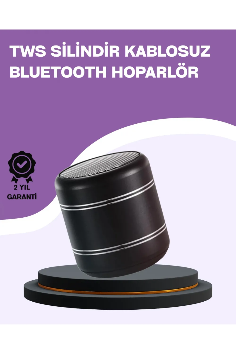 Silindir Tasarım Mini Bluetooth Hoparlör 10m Çekim Güçlü Bas Ve Mikrofonlu