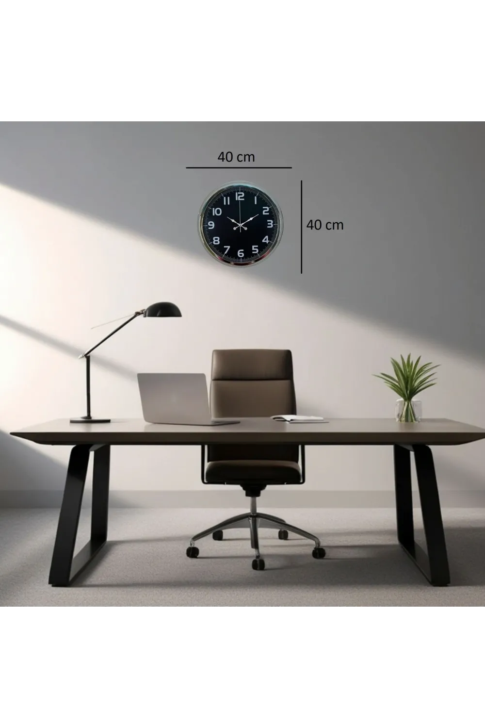 Silver Shadow 40 Cm Metal Duvar Saati
