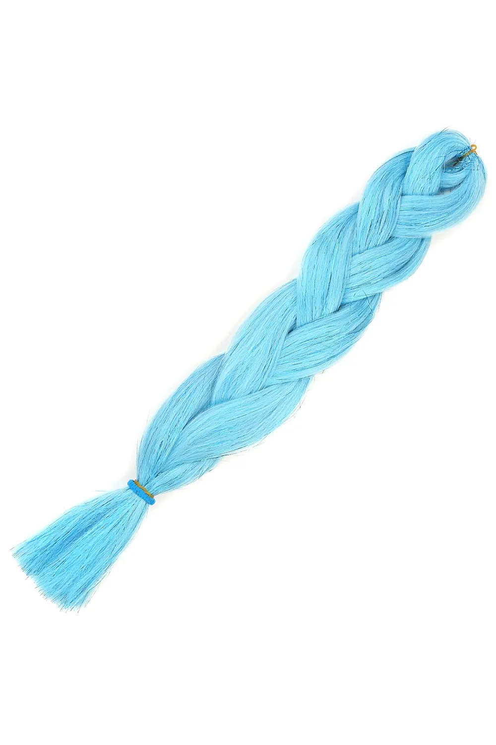 Simli Açık Mavi Örgülük Saç 100 Gr.