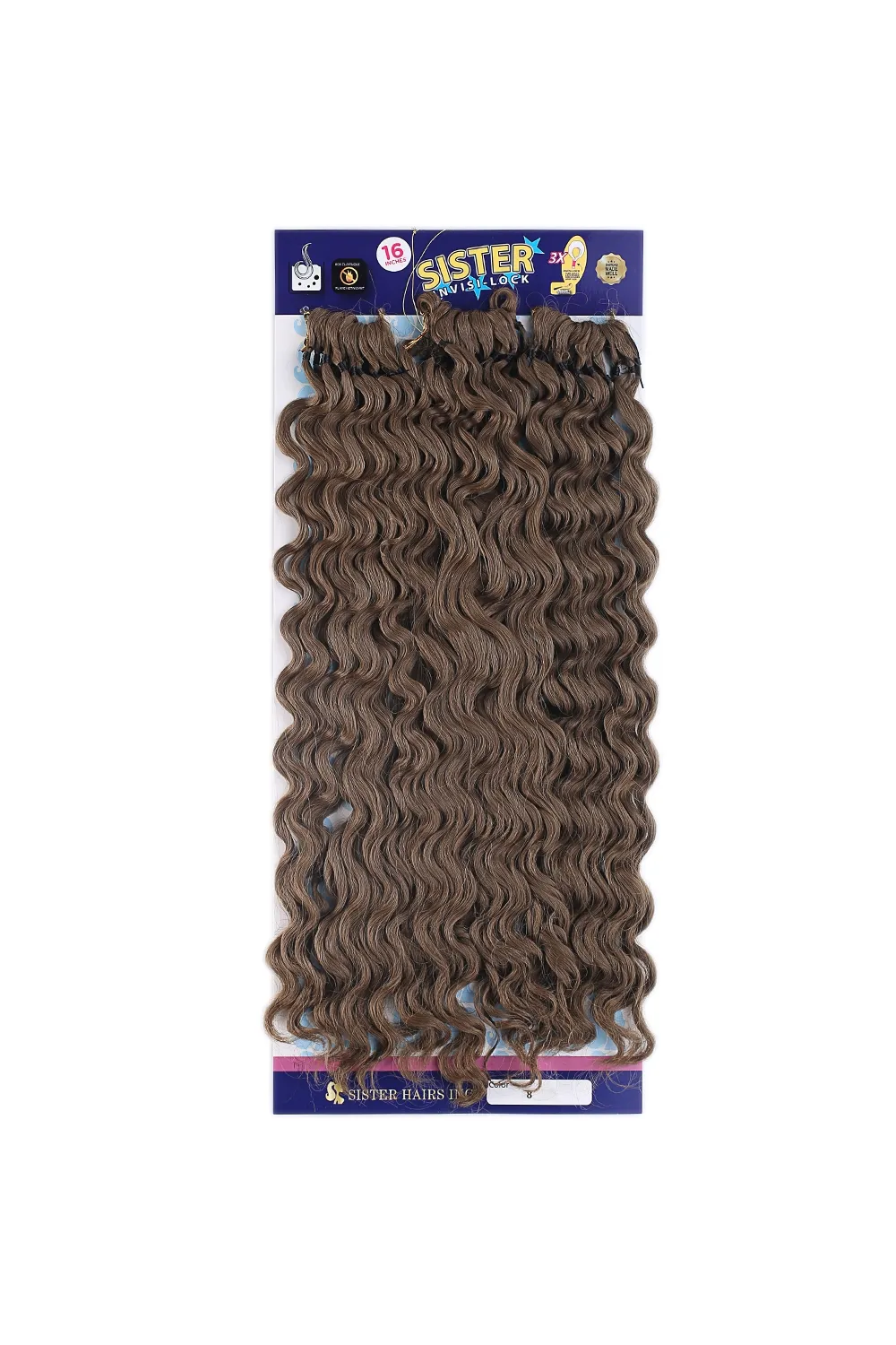 Sister Afro Dalgası Saç - Açık Kahve 8