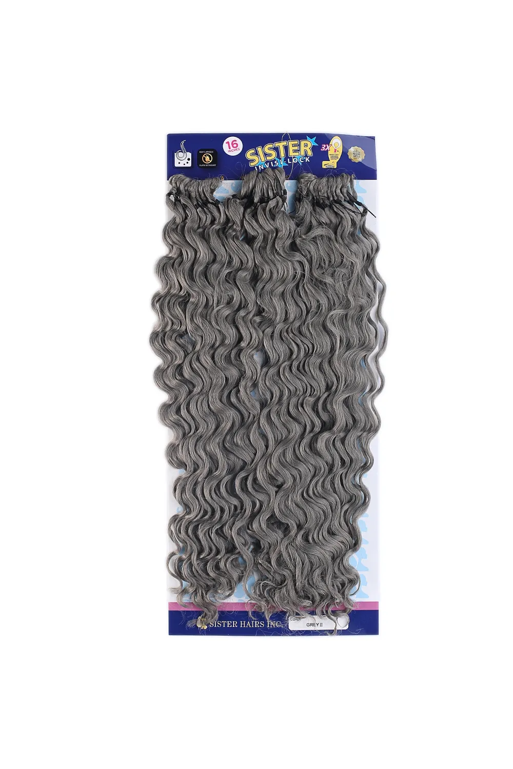 Sister Afro Dalgası Saç - Orta Ton Gri Grey 2