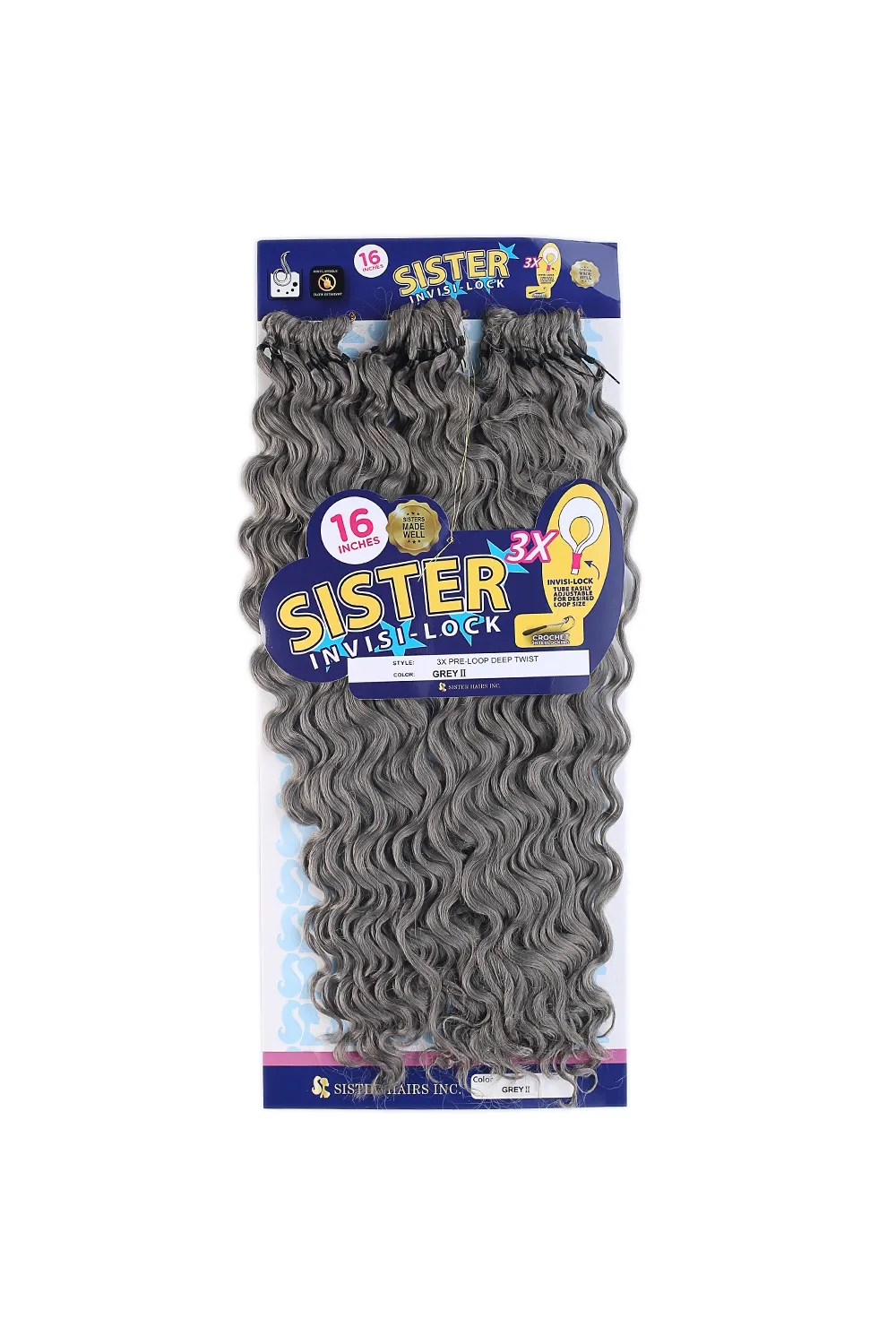 Sister Afro Dalgası Saç - Orta Ton Gri Grey 2