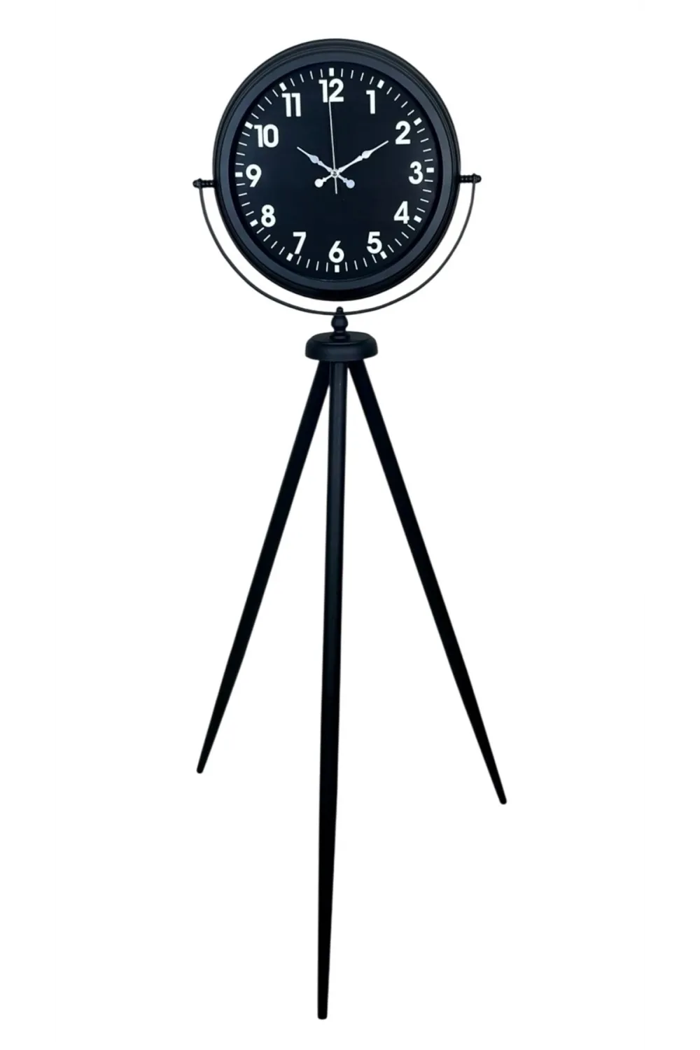Siyah Asil Standart Stil Tripod Ayaklı Saat