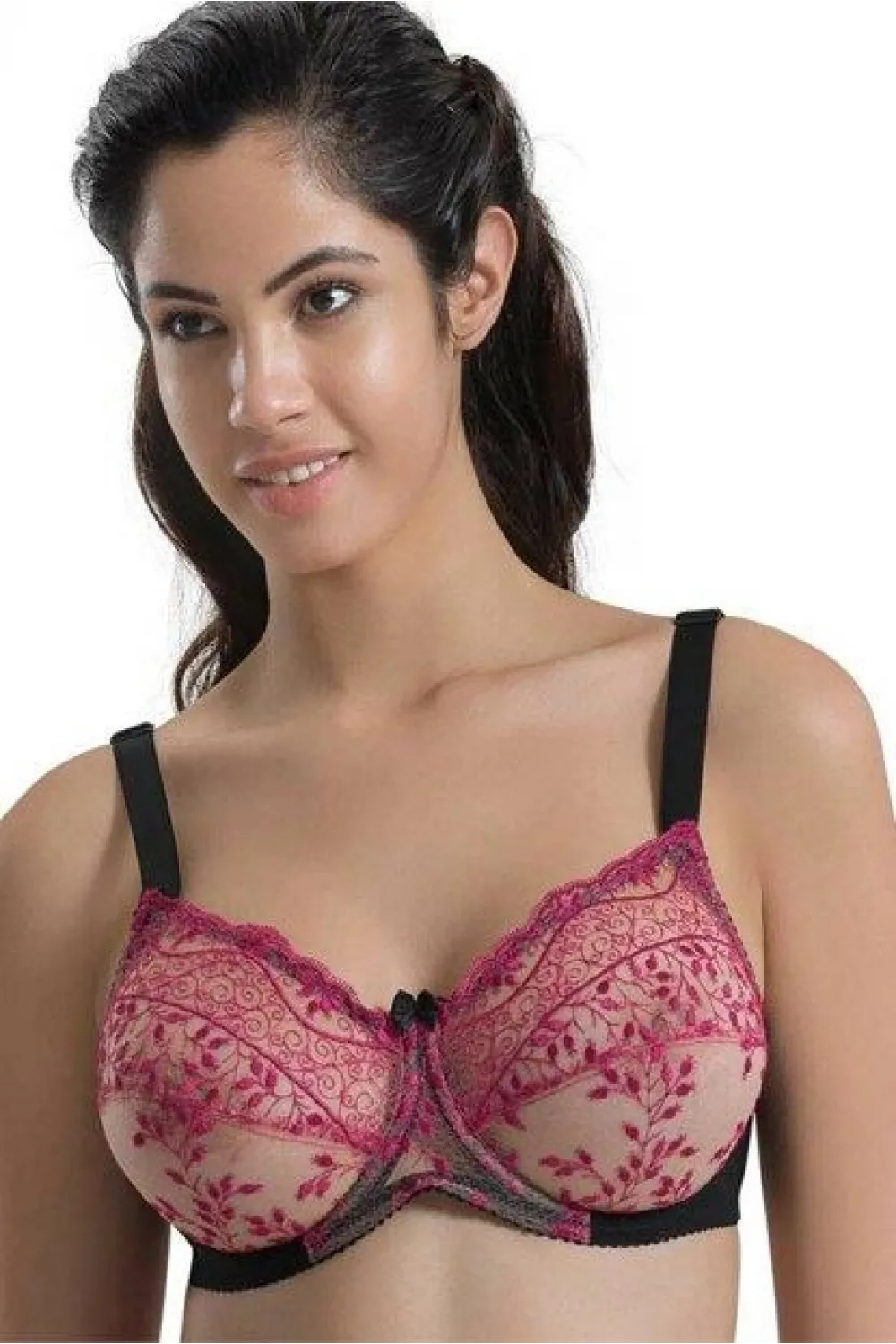 ieg™ SİYAH BORDO MI  148 C Balenli Toparlayıcı Sütyen