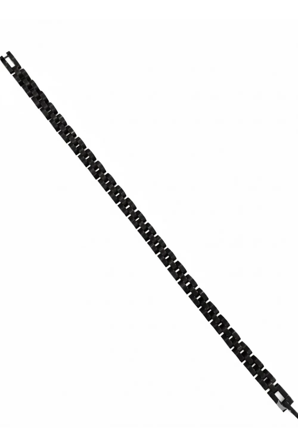 Siyah Çelik  Erkek Çelik Bileklik Boy 21.5 Cm / En 0.6 Mm  - Ebl0074