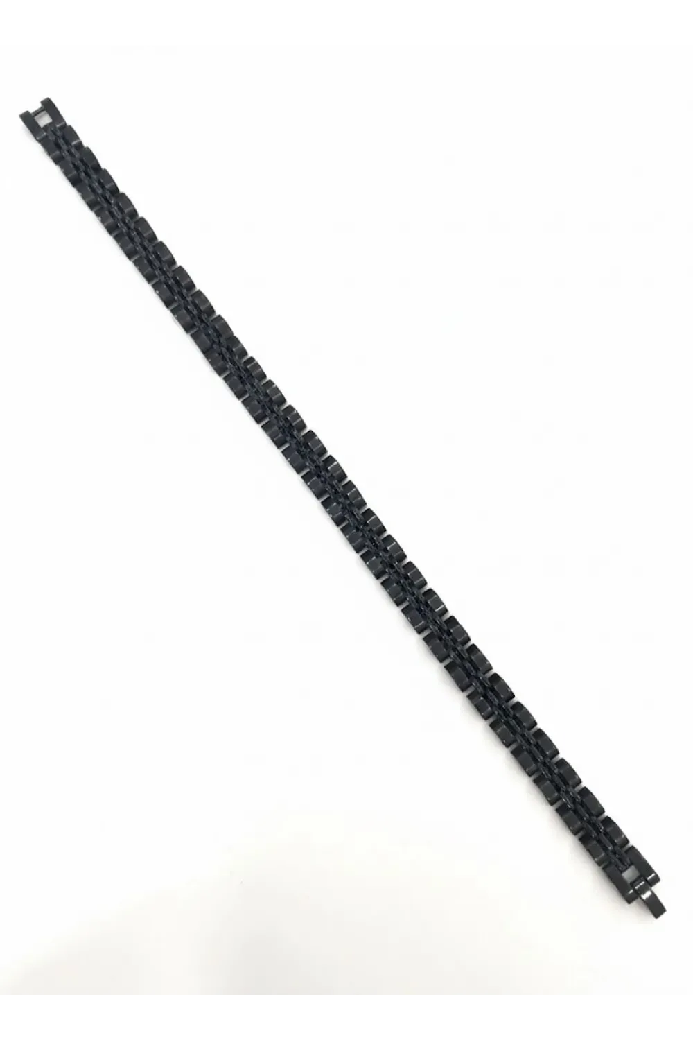 Siyah Çelik  Erkek Çelik Bileklik Boy 21.5 Cm / En 0.8 Mm  - Ebl0069