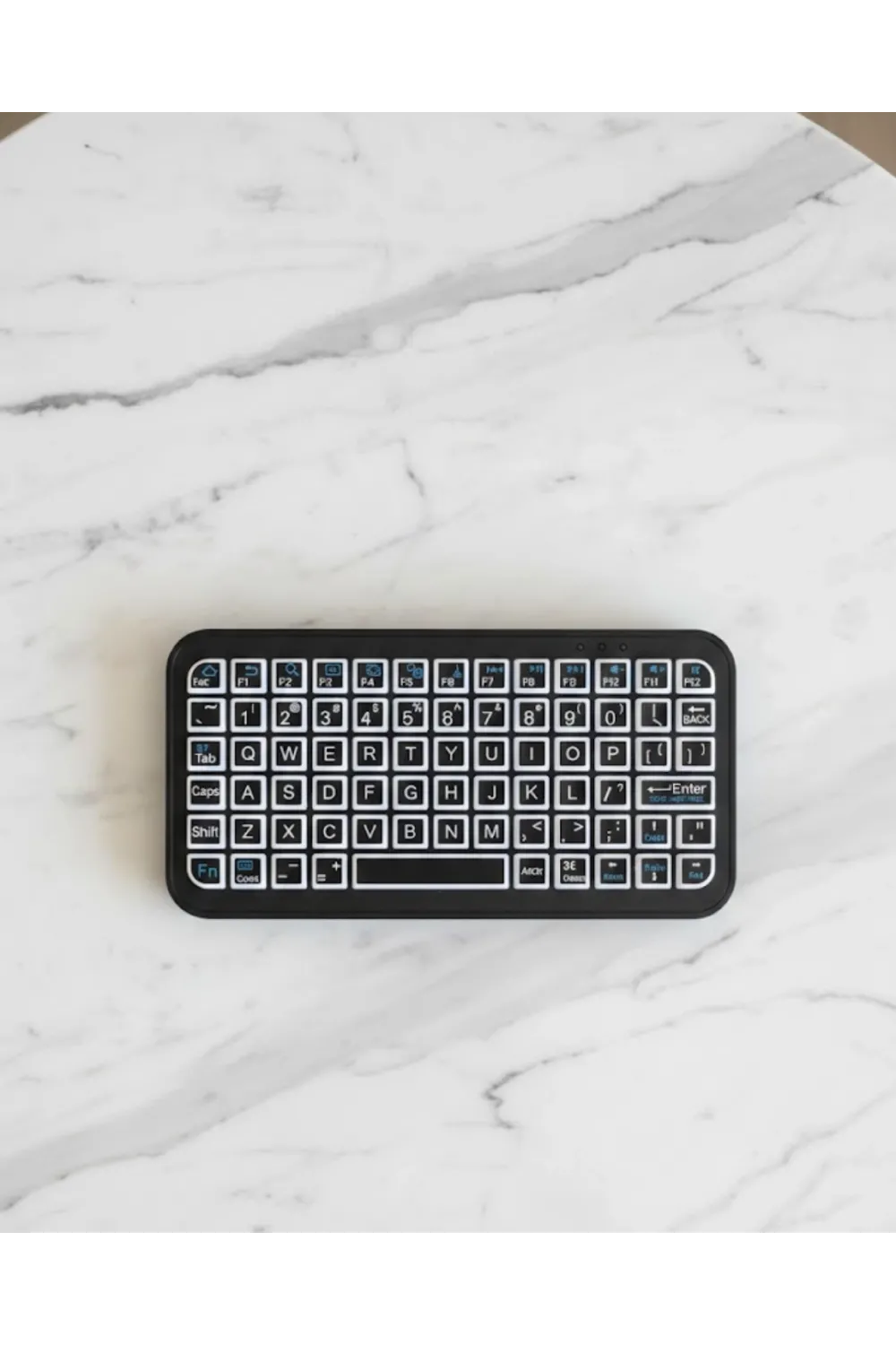 Siyah Kablosuz Mini Rgb Işıklı Klavye Bluetooth 5.2 İnce Tasarım