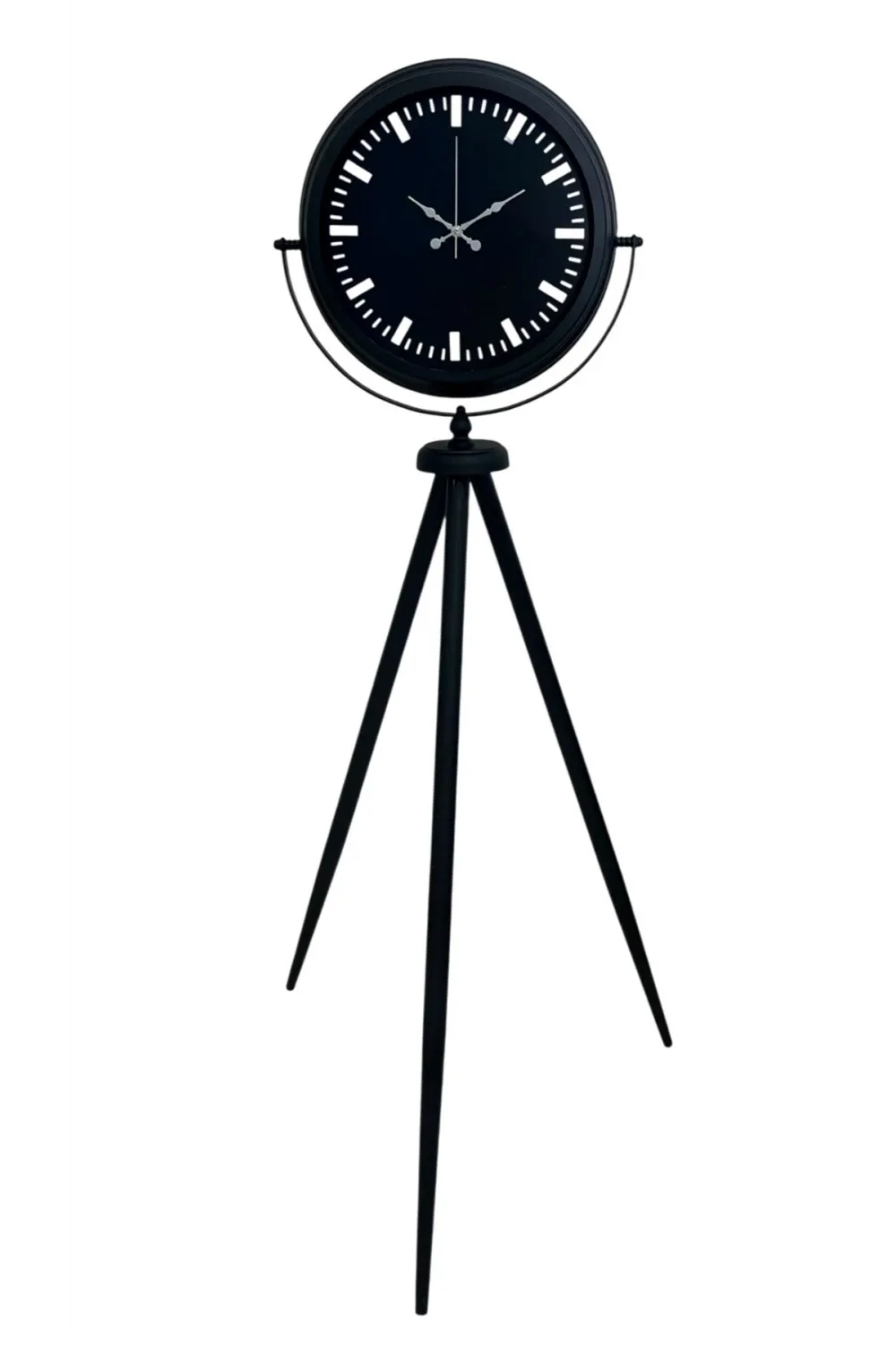 Siyah Lüks Sade Tripod Ayaklı Saat
