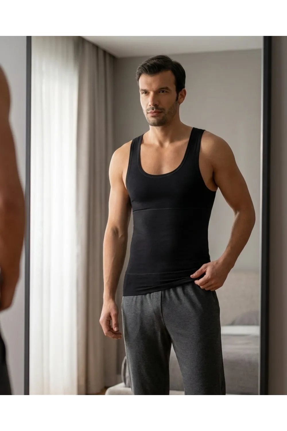 ieg™ SİYAH MI  1400 Modal Cotton Erkek Atlet Korse